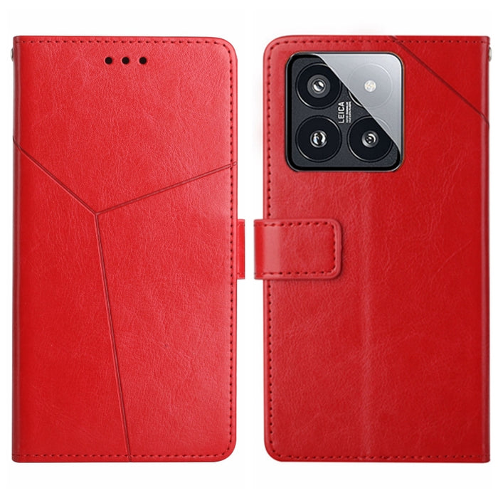 Estuche para teléfono con tapa de cuero con patrón en forma de Y, For Redmi Note 13 Pro 4G / POCO M6 Pro 4G, For Xiaomi Redmi 13 4G Global / 5G Global, For Xiaomi Redmi A3, For Xiaomi Redmi Note 13 4G, For Xiaomi Redmi 13C 5G, For Xiaomi 14 Ultra      ...