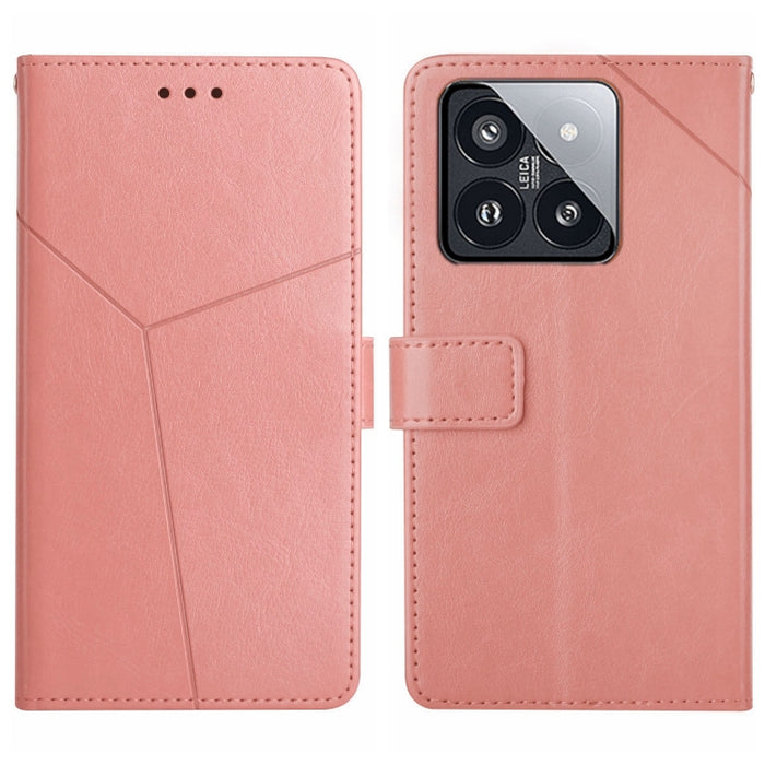 Estuche para teléfono con tapa de cuero con patrón en forma de Y, For Redmi Note 13 Pro 4G / POCO M6 Pro 4G, For Xiaomi Redmi 13 4G Global / 5G Global, For Xiaomi Redmi A3, For Xiaomi Redmi Note 13 4G, For Xiaomi Redmi 13C 5G, For Xiaomi 14 Ultra      ...