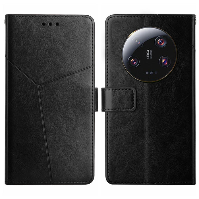 Estuche para teléfono con tapa de cuero con patrón en forma de Y, For Redmi Note 13 Pro 4G / POCO M6 Pro 4G, For Xiaomi Redmi 13 4G Global / 5G Global, For Xiaomi Redmi A3, For Xiaomi Redmi Note 13 4G, For Xiaomi Redmi 13C 5G, For Xiaomi 14 Ultra      ...