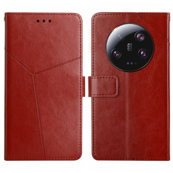 Estuche para teléfono con tapa de cuero con patrón en forma de Y, For Redmi Note 13 Pro 4G / POCO M6 Pro 4G, For Xiaomi Redmi 13 4G Global / 5G Global, For Xiaomi Redmi A3, For Xiaomi Redmi Note 13 4G, For Xiaomi Redmi 13C 5G, For Xiaomi 14 Ultra      ...