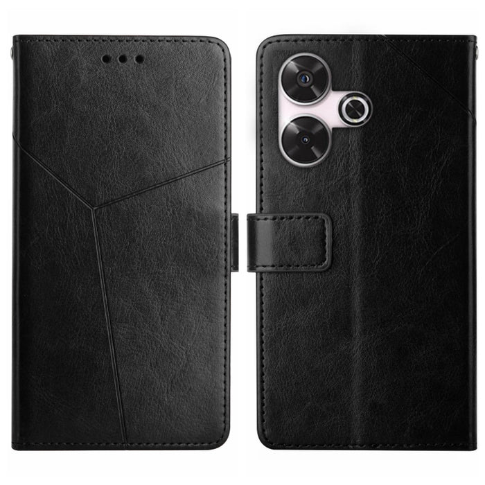 Estuche para teléfono con tapa de cuero con patrón en forma de Y, For Redmi Note 13 Pro 4G / POCO M6 Pro 4G, For Xiaomi Redmi 13 4G Global / 5G Global, For Xiaomi Redmi A3, For Xiaomi Redmi Note 13 4G, For Xiaomi Redmi 13C 5G, For Xiaomi 14 Ultra      ...
