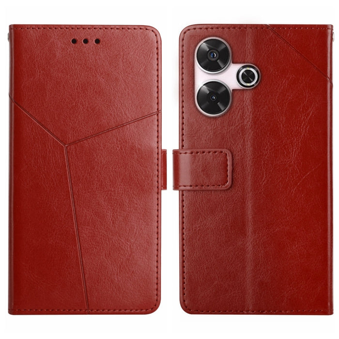 Estuche para teléfono con tapa de cuero con patrón en forma de Y, For Redmi Note 13 Pro 4G / POCO M6 Pro 4G, For Xiaomi Redmi 13 4G Global / 5G Global, For Xiaomi Redmi A3, For Xiaomi Redmi Note 13 4G, For Xiaomi Redmi 13C 5G, For Xiaomi 14 Ultra      ...