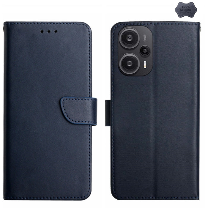 Estuche para teléfono con tapa a prueba de huellas dactilares de cuero genuino, For Redmi Note 13 Pro 4G / POCO M6 Pro 4G, For Redmi 13 4G Global / 5G Global, For Xiaomi Redmi A3, For Xiaomi Redmi Note 13 Global, For Xiaomi Redmi 13C 5G                ...