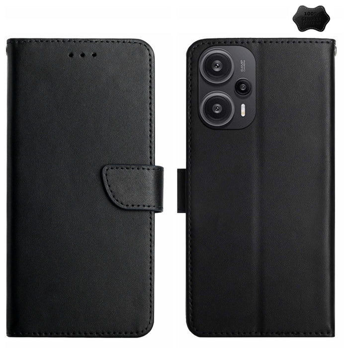 Estuche para teléfono con tapa a prueba de huellas dactilares de cuero genuino, For Redmi Note 13 Pro 4G / POCO M6 Pro 4G, For Redmi 13 4G Global / 5G Global, For Xiaomi Redmi A3, For Xiaomi Redmi Note 13 Global, For Xiaomi Redmi 13C 5G                ...