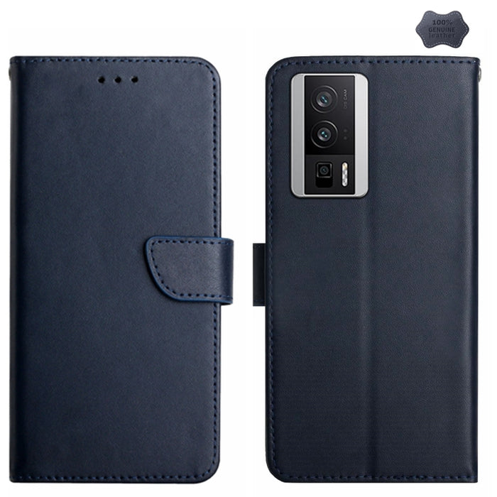 Estuche para teléfono con tapa a prueba de huellas dactilares de cuero genuino, For Redmi Note 13 Pro 4G / POCO M6 Pro 4G, For Redmi 13 4G Global / 5G Global, For Xiaomi Redmi A3, For Xiaomi Redmi Note 13 Global, For Xiaomi Redmi 13C 5G                ...