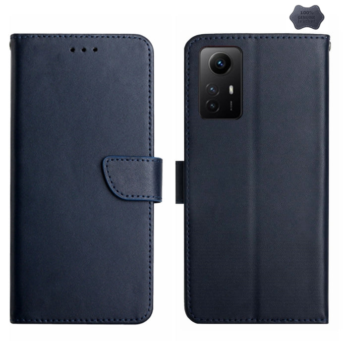 Estuche para teléfono con tapa a prueba de huellas dactilares de cuero genuino, For Redmi Note 13 Pro 4G / POCO M6 Pro 4G, For Redmi 13 4G Global / 5G Global, For Xiaomi Redmi A3, For Xiaomi Redmi Note 13 Global, For Xiaomi Redmi 13C 5G                ...