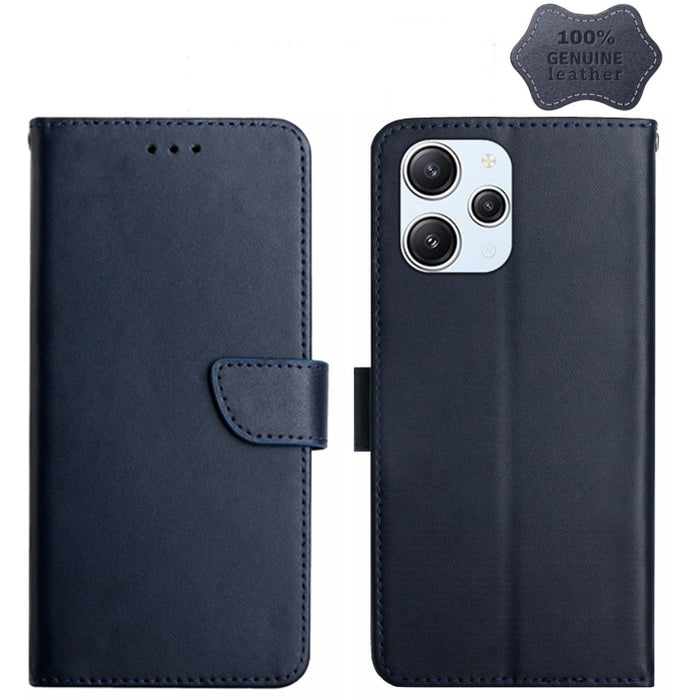 Estuche para teléfono con tapa a prueba de huellas dactilares de cuero genuino, For Redmi Note 13 Pro 4G / POCO M6 Pro 4G, For Redmi 13 4G Global / 5G Global, For Xiaomi Redmi A3, For Xiaomi Redmi Note 13 Global, For Xiaomi Redmi 13C 5G                ...