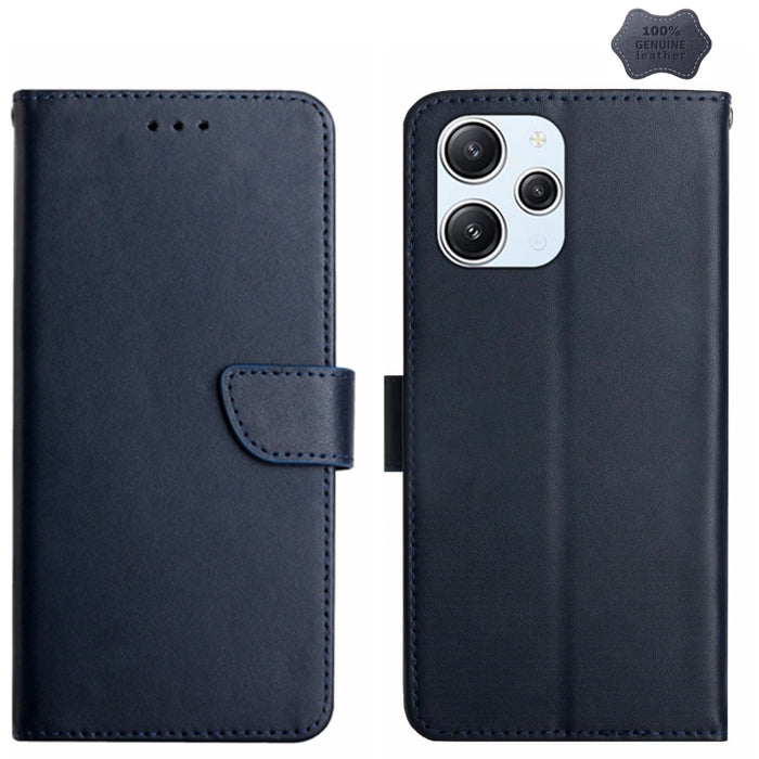 Estuche para teléfono con tapa a prueba de huellas dactilares de cuero genuino, For Redmi Note 13 Pro 4G / POCO M6 Pro 4G, For Redmi 13 4G Global / 5G Global, For Xiaomi Redmi A3, For Xiaomi Redmi Note 13 Global, For Xiaomi Redmi 13C 5G                ...