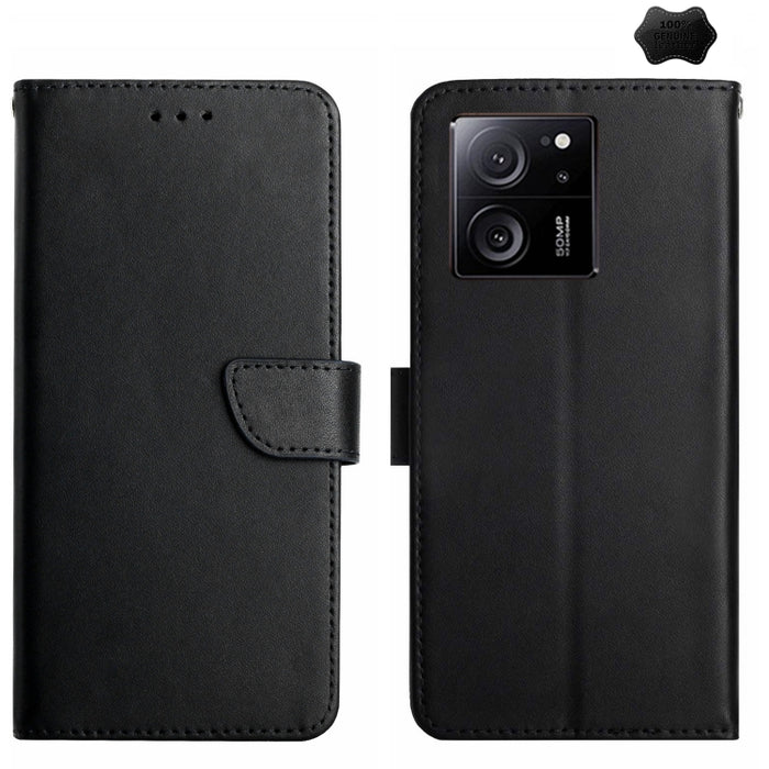 Estuche para teléfono con tapa a prueba de huellas dactilares de cuero genuino, For Redmi Note 13 Pro 4G / POCO M6 Pro 4G, For Redmi 13 4G Global / 5G Global, For Xiaomi Redmi A3, For Xiaomi Redmi Note 13 Global, For Xiaomi Redmi 13C 5G                ...