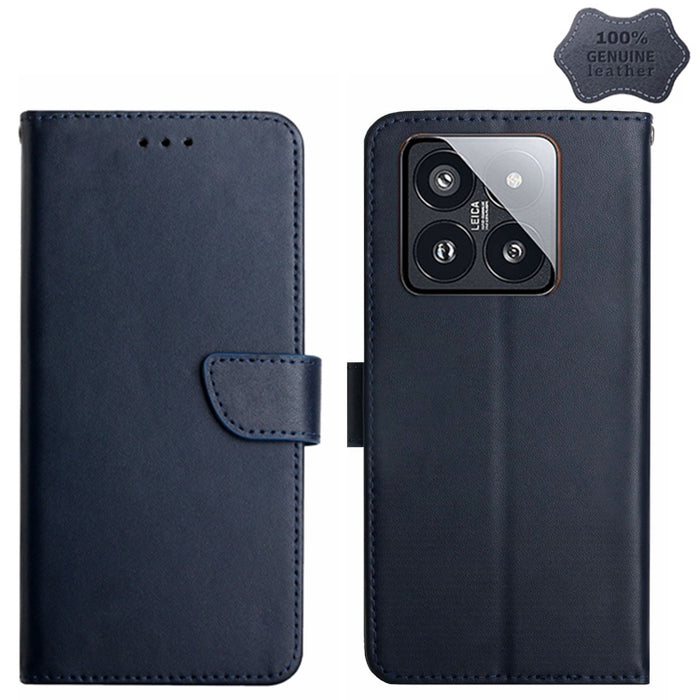 Estuche para teléfono con tapa a prueba de huellas dactilares de cuero genuino, For Redmi Note 13 Pro 4G / POCO M6 Pro 4G, For Redmi 13 4G Global / 5G Global, For Xiaomi Redmi A3, For Xiaomi Redmi Note 13 Global, For Xiaomi Redmi 13C 5G                ...