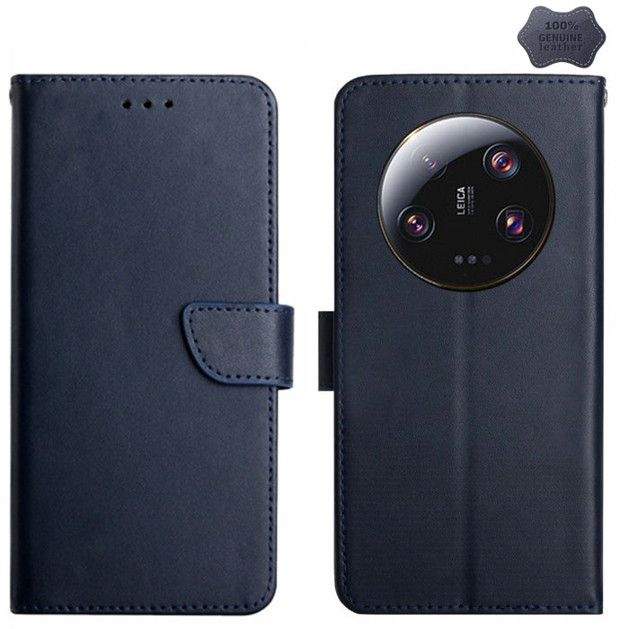 Estuche para teléfono con tapa a prueba de huellas dactilares de cuero genuino, For Redmi Note 13 Pro 4G / POCO M6 Pro 4G, For Redmi 13 4G Global / 5G Global, For Xiaomi Redmi A3, For Xiaomi Redmi Note 13 Global, For Xiaomi Redmi 13C 5G                ...