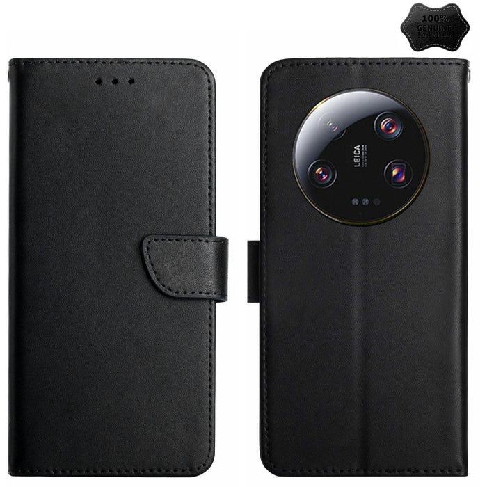 Estuche para teléfono con tapa a prueba de huellas dactilares de cuero genuino, For Redmi Note 13 Pro 4G / POCO M6 Pro 4G, For Redmi 13 4G Global / 5G Global, For Xiaomi Redmi A3, For Xiaomi Redmi Note 13 Global, For Xiaomi Redmi 13C 5G                ...