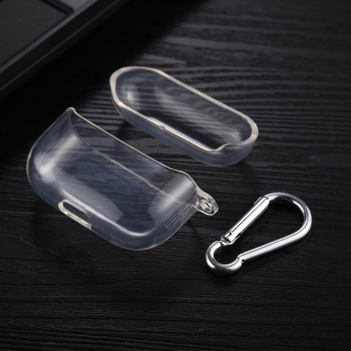 Funda protectora transparente de TPU suave para auriculares con gancho