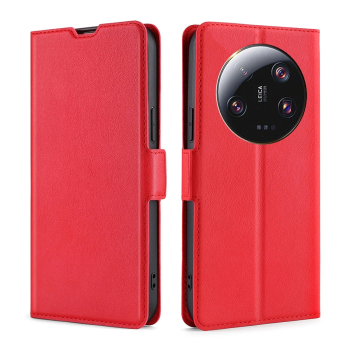 Estuche para teléfono de cuero con tapa horizontal y hebilla lateral de voltaje ultrafino, For Xiaomi Redmi Turbo 3 5G, For Xiaomi Civi 4 Pro, For Xiaomi Redmi A3 4G, For Xiaomi Redmi Note 13 4G, For Xiaomi Redmi Note 13R Pro 5G, For Xiaomi 14 Ultra 5G...