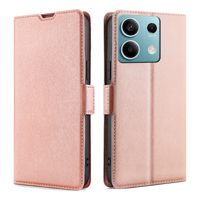 Estuche para teléfono de cuero con tapa horizontal y hebilla lateral de voltaje ultrafino, For Xiaomi Redmi Turbo 3 5G, For Xiaomi Civi 4 Pro, For Xiaomi Redmi A3 4G, For Xiaomi Redmi Note 13 4G, For Xiaomi Redmi Note 13R Pro 5G, For Xiaomi 14 Ultra 5G...