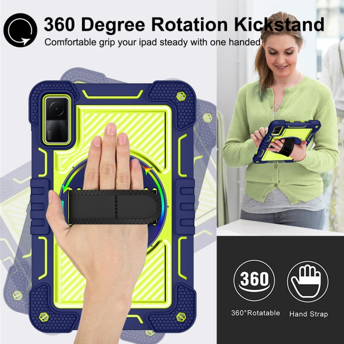 Estuche para tableta de silicona con contraste de PC con rotación de 360 grados, For Xiaomi Redmi Pad 10.61
