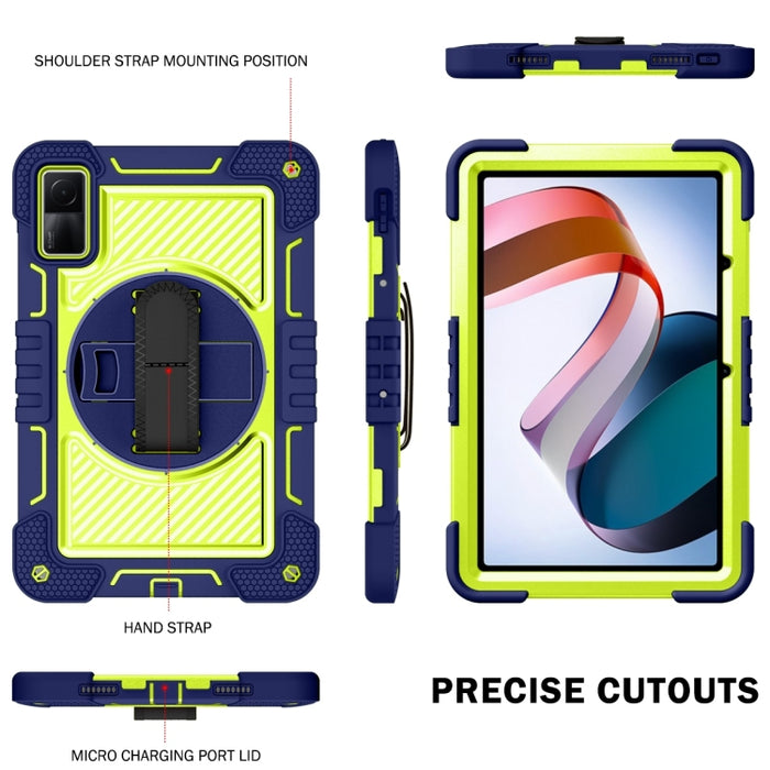 Estuche para tableta de silicona con contraste de PC con rotación de 360 grados, For Xiaomi Redmi Pad 10.61