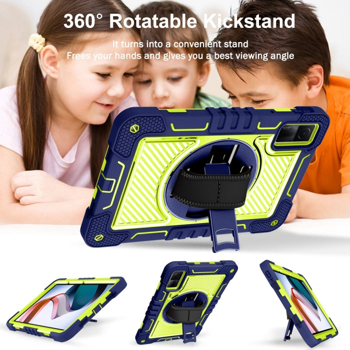 Estuche para tableta de silicona con contraste de PC con rotación de 360 grados, For Xiaomi Redmi Pad 10.61