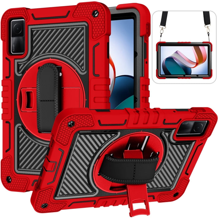 Estuche para tableta de silicona con contraste de PC con rotación de 360 grados, For Xiaomi Redmi Pad 10.61