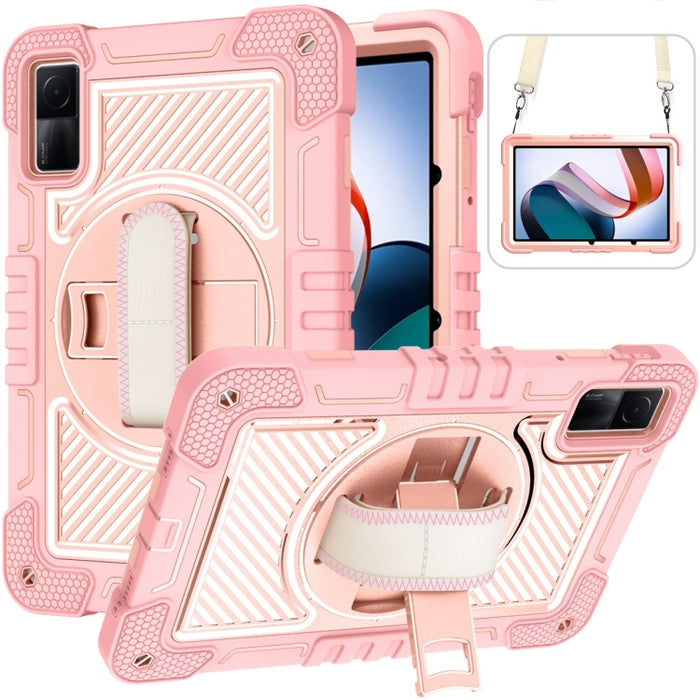 Estuche para tableta de silicona con contraste de PC con rotación de 360 grados, For Xiaomi Redmi Pad 10.61