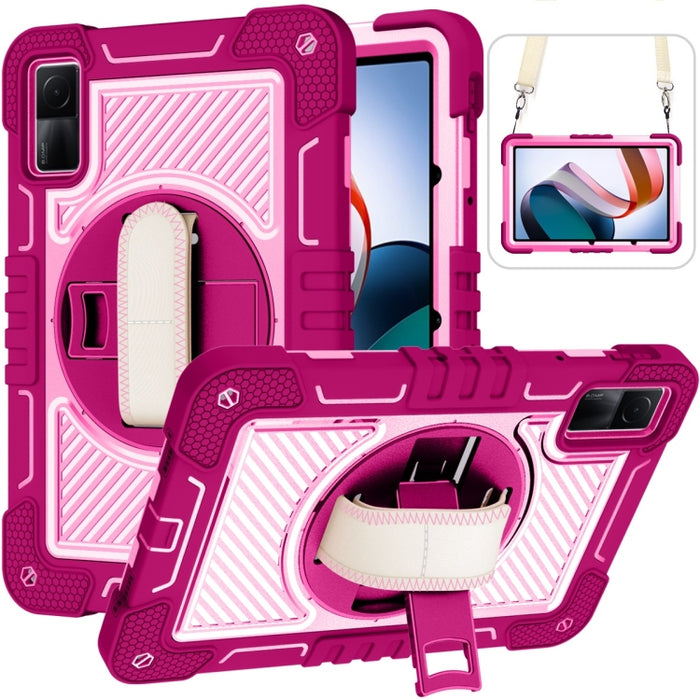 Estuche para tableta de silicona con contraste de PC con rotación de 360 grados, For Xiaomi Redmi Pad 10.61