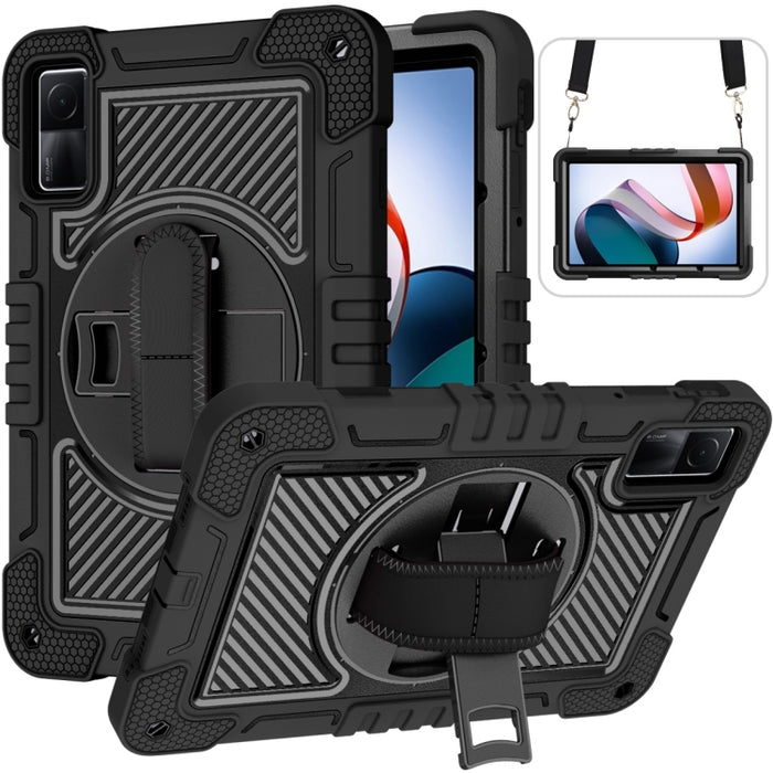 Estuche para tableta de silicona con contraste de PC con rotación de 360 grados, For Xiaomi Redmi Pad 10.61