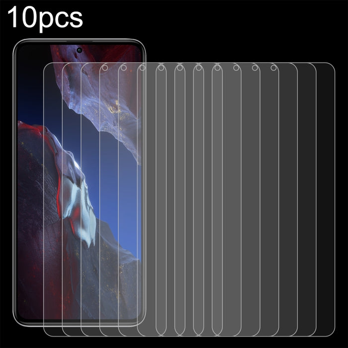 10pcs 0.26mm 9H 2.5D Película de vidrio templado, For Xiaomi Poco F5 (10 PCS), For Xiaomi Poco F5 Pro (10 PCS)