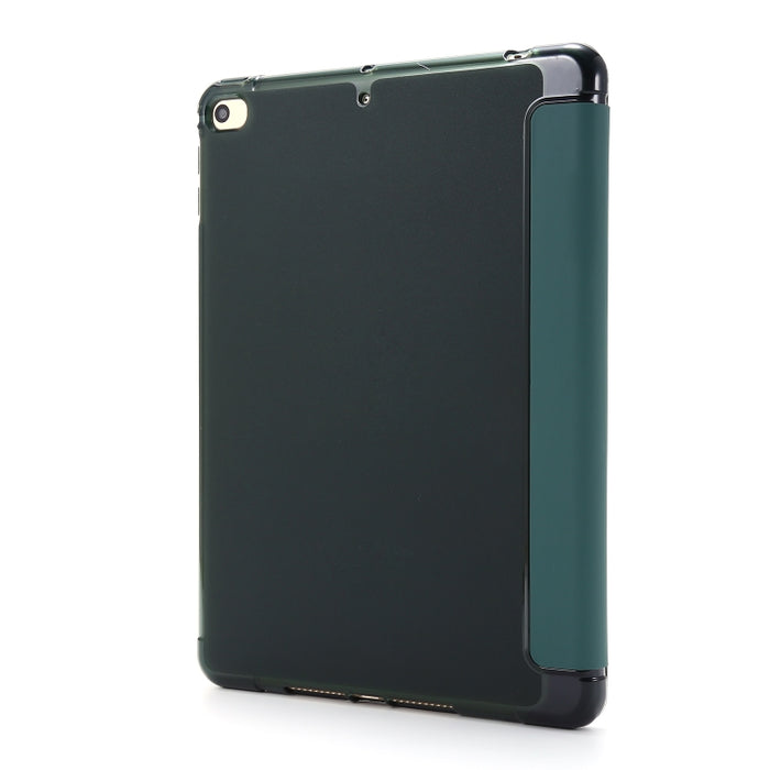 Estuche de cuero con tapa horizontal y deformación de bolsa de aire con soporte y portalápices