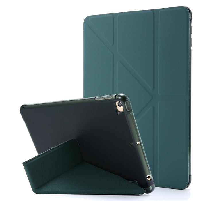 Estuche de cuero con tapa horizontal y deformación de bolsa de aire con soporte y portalápices