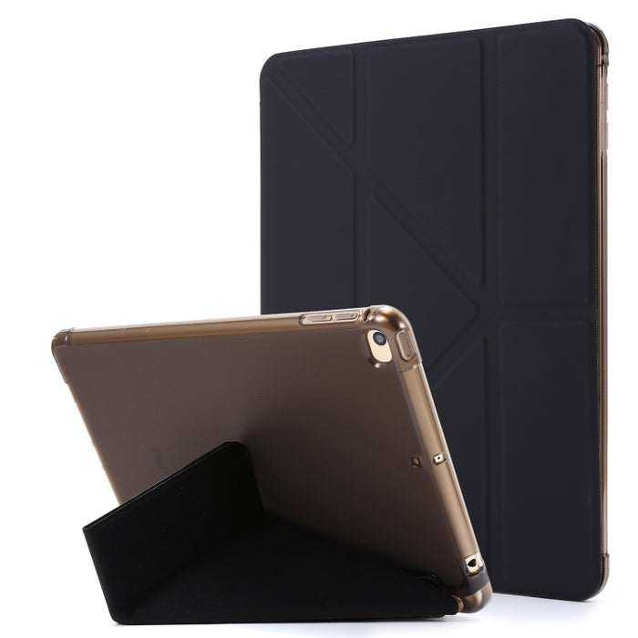 Estuche de cuero con tapa horizontal y deformación de bolsa de aire con soporte y portalápices