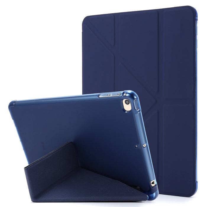 Estuche de cuero con tapa horizontal y deformación de bolsa de aire con soporte y portalápices