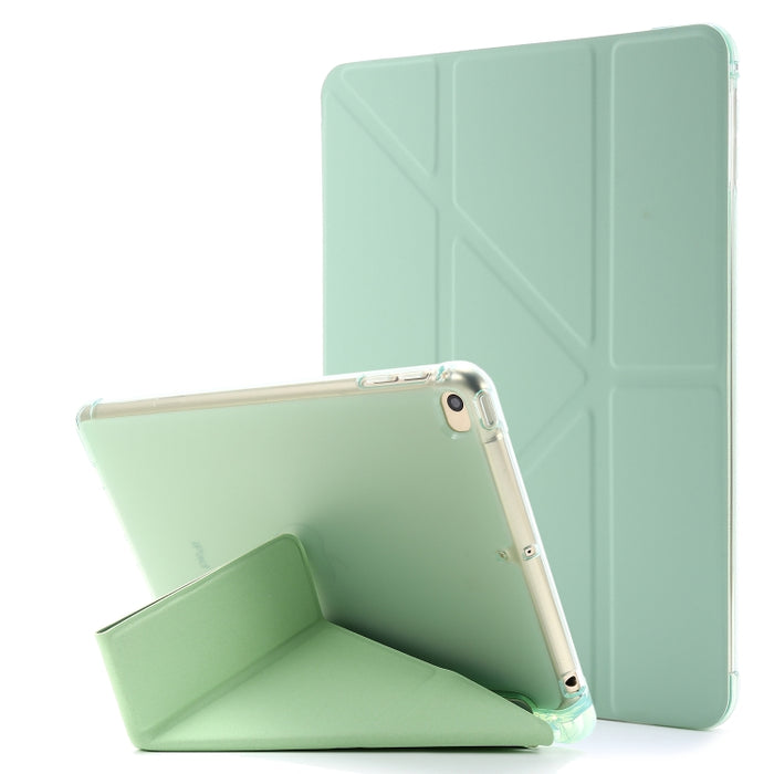Estuche de cuero con tapa horizontal y deformación de bolsa de aire con soporte y portalápices
