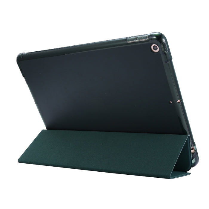 Estuche de cuero con tapa horizontal para bolsa de aire con soporte triple y portalápices