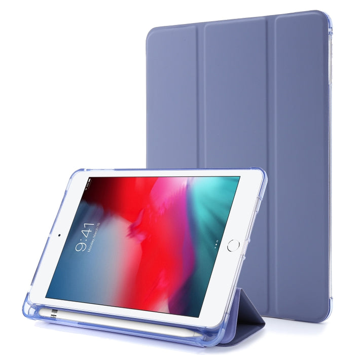 Estuche de cuero con tapa horizontal para bolsa de aire con soporte triple y portalápices