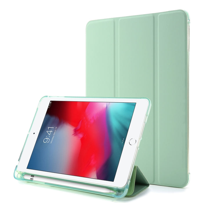 Estuche de cuero con tapa horizontal para bolsa de aire con soporte triple y portalápices