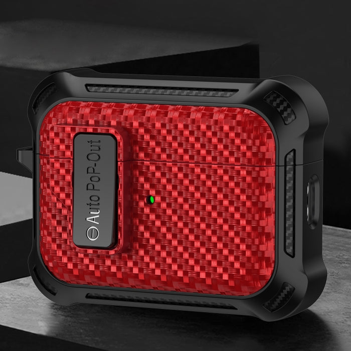 Estuche protector de auriculares inalámbricos Bluetooth de fibra de carbono Alpha