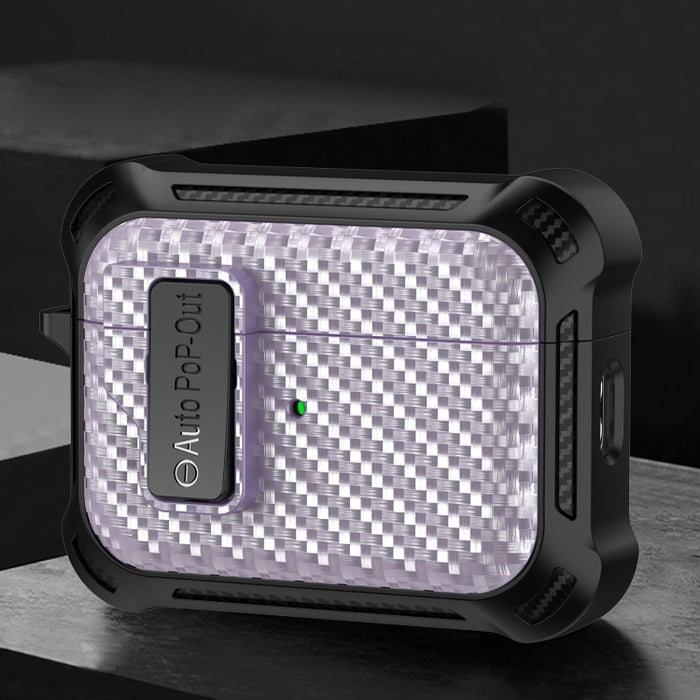Estuche protector de auriculares inalámbricos Bluetooth de fibra de carbono Alpha