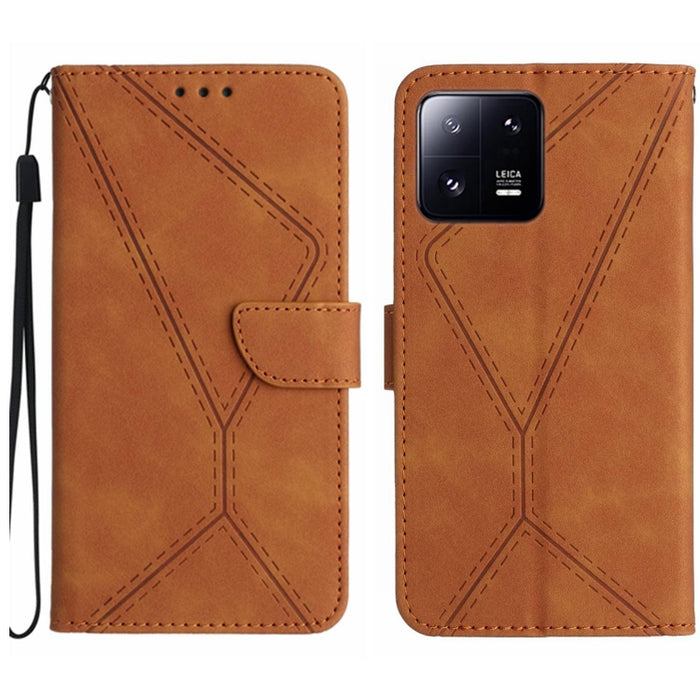 Funda de teléfono de cuero en relieve con costuras, For Xiaomi 13 Ultra, For Xiaomi Redmi Note 12 4G, For Xiaomi Redmi A1 / A2, For Xiaomi Redmi 11A, For Xiaomi Redmi Note 12 Pro+, For Redmi Note 12 Pro 5G, For Xiaomi POCO X5 Pro                       ...