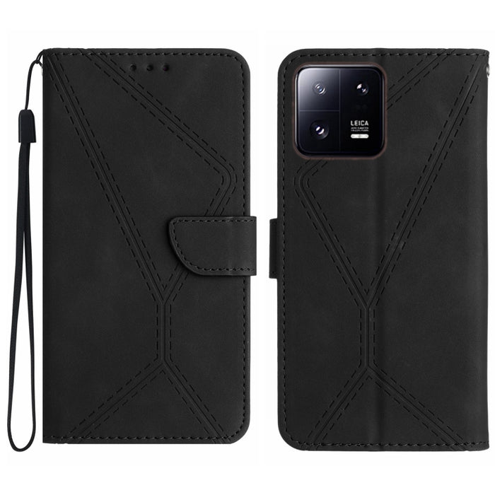 Funda de teléfono de cuero en relieve con costuras, For Xiaomi 13 Ultra, For Xiaomi Redmi Note 12 4G, For Xiaomi Redmi A1 / A2, For Xiaomi Redmi 11A, For Xiaomi Redmi Note 12 Pro+, For Redmi Note 12 Pro 5G, For Xiaomi POCO X5 Pro                       ...