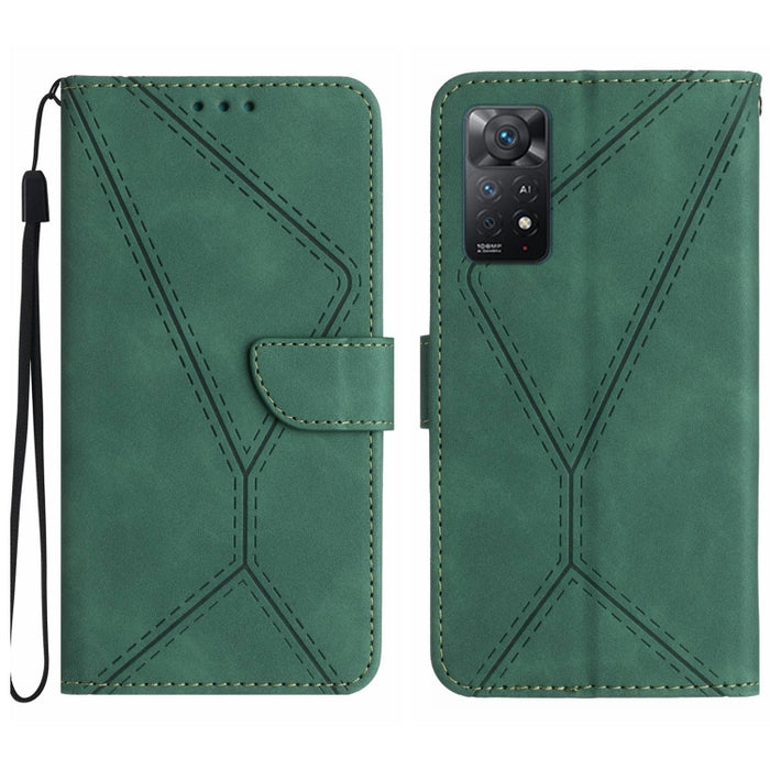 Funda de teléfono de cuero en relieve con costuras, For Redmi Note 11 4G Global, For Xiaomi POCO F4 5G, For Xiaomi Redmi 10A, For Xiaomi Redmi 10C