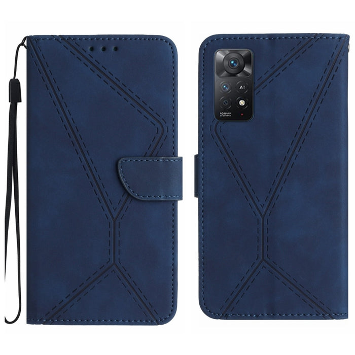 Funda de teléfono de cuero en relieve con costuras, For Redmi Note 11 4G Global, For Xiaomi POCO F4 5G, For Xiaomi Redmi 10A, For Xiaomi Redmi 10C