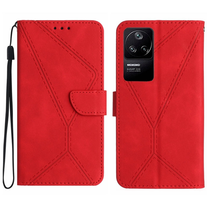 Funda de teléfono de cuero en relieve con costuras, For Redmi Note 11 4G Global, For Xiaomi POCO F4 5G, For Xiaomi Redmi 10A, For Xiaomi Redmi 10C