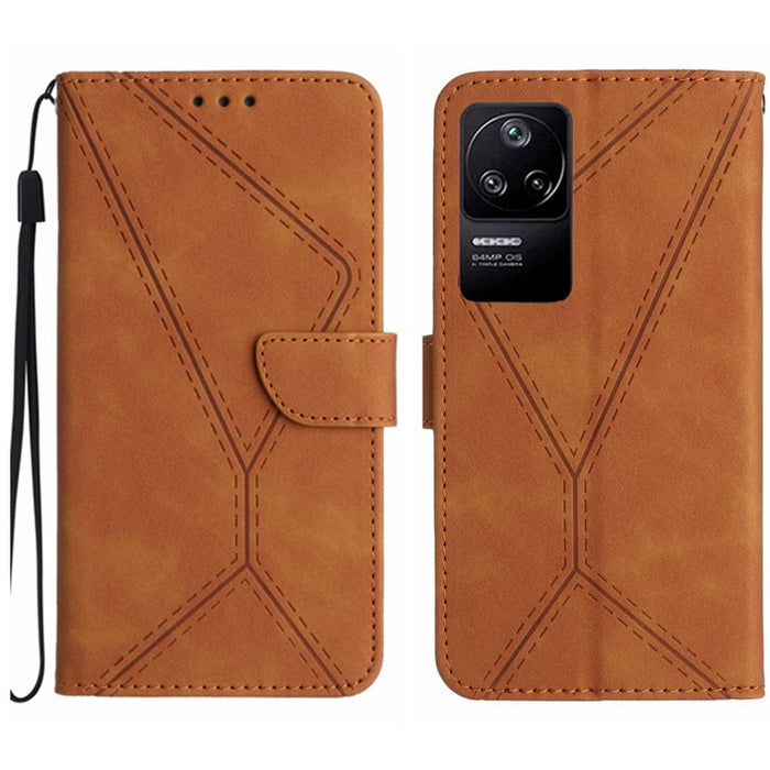 Funda de teléfono de cuero en relieve con costuras, For Redmi Note 11 4G Global, For Xiaomi POCO F4 5G, For Xiaomi Redmi 10A, For Xiaomi Redmi 10C