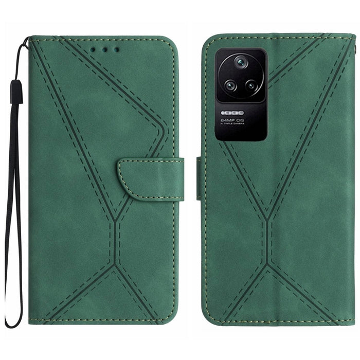 Funda de teléfono de cuero en relieve con costuras, For Redmi Note 11 4G Global, For Xiaomi POCO F4 5G, For Xiaomi Redmi 10A, For Xiaomi Redmi 10C