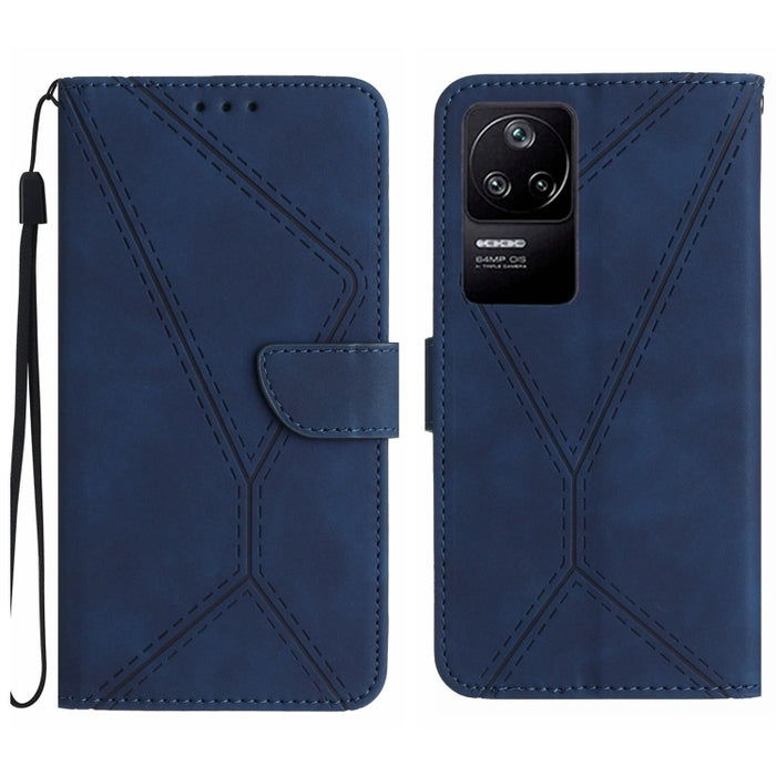 Funda de teléfono de cuero en relieve con costuras, For Redmi Note 11 4G Global, For Xiaomi POCO F4 5G, For Xiaomi Redmi 10A, For Xiaomi Redmi 10C