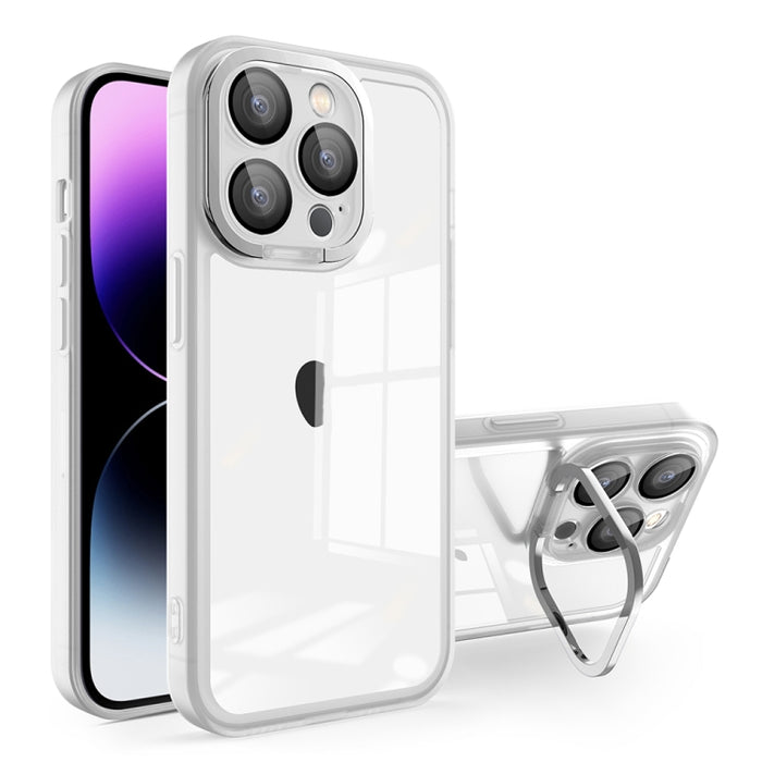 Estuche para teléfono MagSafe transparente mate con soporte de lente invisible