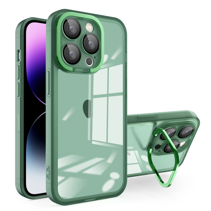 Estuche para teléfono MagSafe transparente mate con soporte de lente invisible