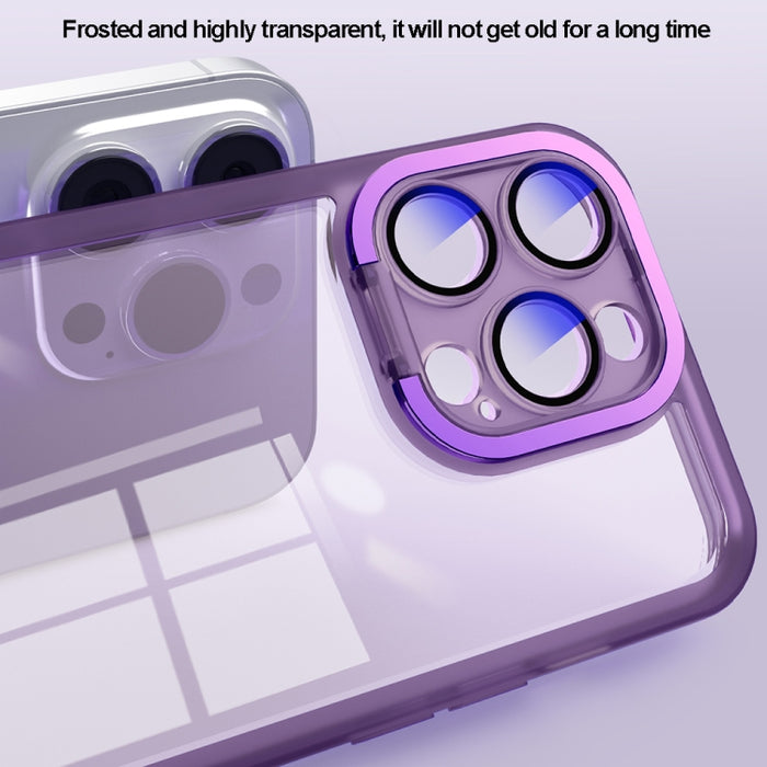 Estuche para teléfono MagSafe transparente mate con soporte de lente invisible