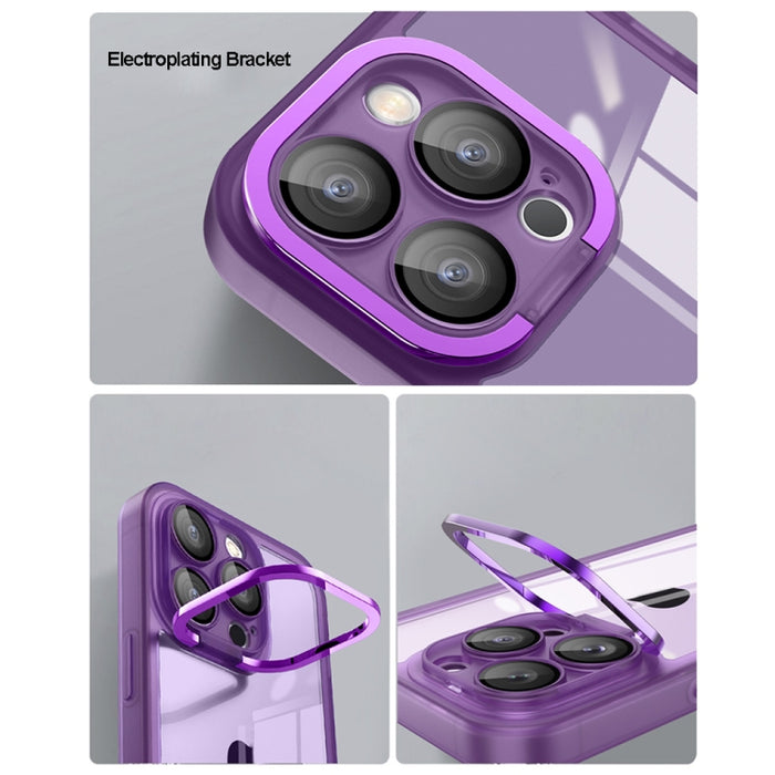 Estuche para teléfono MagSafe transparente mate con soporte de lente invisible