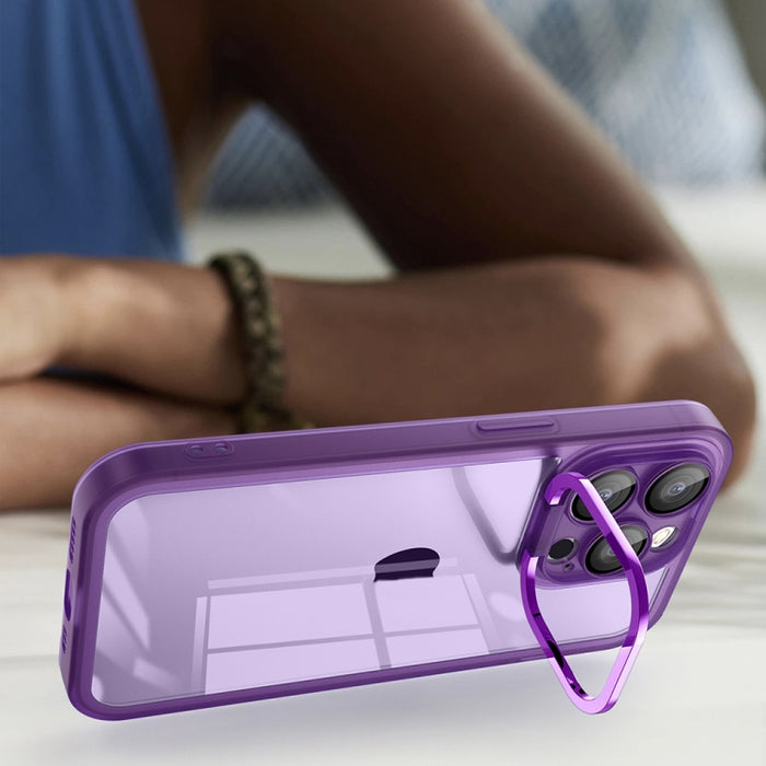Estuche para teléfono MagSafe transparente mate con soporte de lente invisible